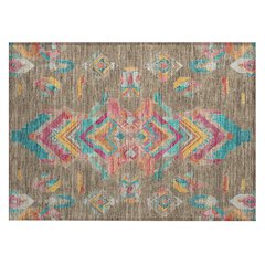 Machine Washable Indoor/Outdoor Chantille ACN2661 Brown 1'8" x 2'6" Rug