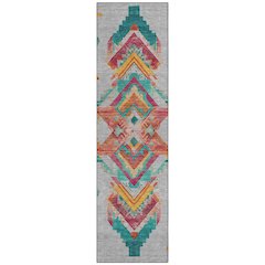 Machine Washable Indoor/Outdoor Chantille ACN2661 Gray 2'3" x 7'6" Runner Rug