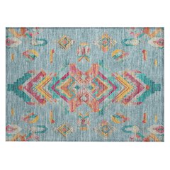 Machine Washable Indoor/Outdoor Chantille ACN2661 Teal 1'8" x 2'6" Rug
