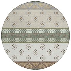 Machine Washable Indoor/Outdoor Chantille ACN2662 Green 8' x 8' Round Rug