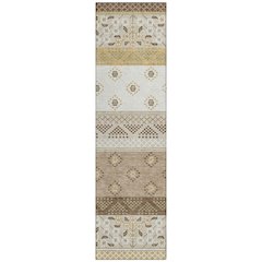 Machine Washable Indoor/Outdoor Chantille ACN2662 Brown 2'3" x 7'6" Runner Rug