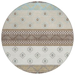 Machine Washable Indoor/Outdoor Chantille ACN2662 Brown 8' x 8' Round Rug