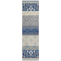 Machine Washable Indoor/Outdoor Chantille ACN2662 Blue 2'3" x 7'6" Runner Rug