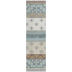 Machine Washable Indoor/Outdoor Chantille ACN2662 Teal 2'3" x 7'6" Runner Rug