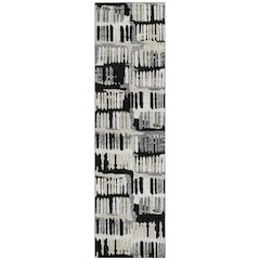 Machine Washable Indoor/Outdoor Chantille ACN2663 Black 2'3" x 7'6" Runner Rug