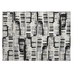 Machine Washable Indoor/Outdoor Chantille ACN2663 Black 1'8" x 2'6" Rug
