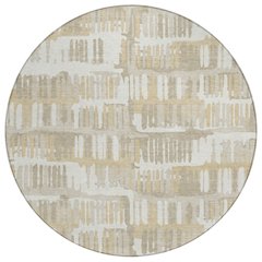 Machine Washable Indoor/Outdoor Chantille ACN2663 Ivory 8' x 8' Round Rug