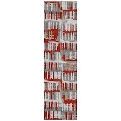 Machine Washable Indoor/Outdoor Chantille ACN2663 Red 2'3" x 7'6" Runner Rug