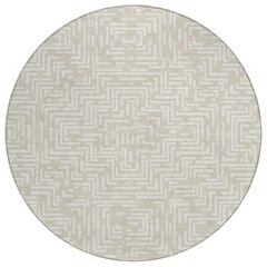 Machine Washable Indoor/Outdoor Chantille ACN2664 Brown 8' x 8' Round Rug