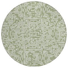 Machine Washable Indoor/Outdoor Chantille ACN2664 Green 8' x 8' Round Rug