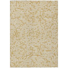 Machine Washable Indoor/Outdoor Chantille ACN2664 Gold 2'6" x 3'10" Rug
