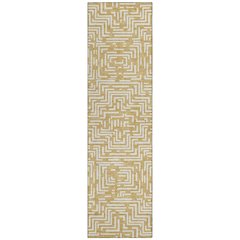 Machine Washable Indoor/Outdoor Chantille ACN2664 Gold 2'3" x 7'6" Runner Rug