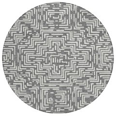 Machine Washable Indoor/Outdoor Chantille ACN2664 Gray 8' x 8' Round Rug
