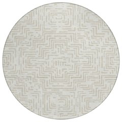 Machine Washable Indoor/Outdoor Chantille ACN2664 Ivory 8' x 8' Round Rug