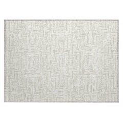 Machine Washable Indoor/Outdoor Chantille ACN2664 Ivory 1'8" x 2'6" Rug