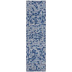 Machine Washable Indoor/Outdoor Chantille ACN2664 Blue 2'3" x 7'6" Runner Rug