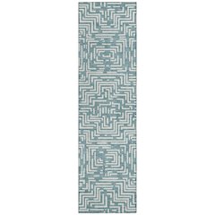 Machine Washable Indoor/Outdoor Chantille ACN2664 Teal 2'3" x 7'6" Runner Rug