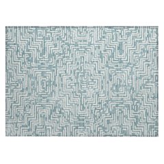 Machine Washable Indoor/Outdoor Chantille ACN2664 Teal 1'8" x 2'6" Rug
