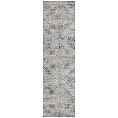 Machine Washable Indoor/Outdoor Chantille ACN2665 Gray 2'3" x 7'6" Runner Rug