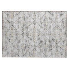 Machine Washable Indoor/Outdoor Chantille ACN2665 Gray 1'8" x 2'6" Rug