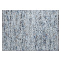 Machine Washable Indoor/Outdoor Chantille ACN2665 Blue 1'8" x 2'6" Rug