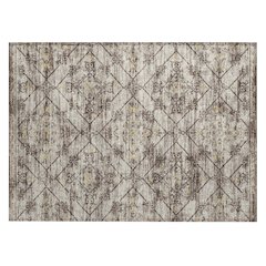 Machine Washable Indoor/Outdoor Chantille ACN2665 Brown 1'8" x 2'6" Rug