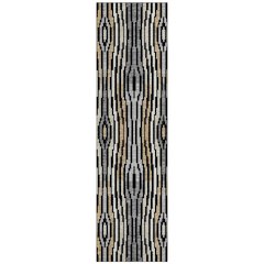 Machine Washable Indoor/Outdoor Chantille ACN2666 Black 2'3" x 7'6" Runner Rug
