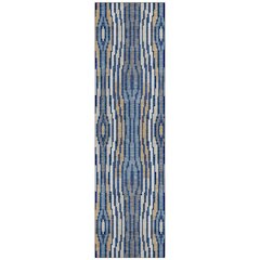 Machine Washable Indoor/Outdoor Chantille ACN2666 Blue 2'3" x 7'6" Runner Rug