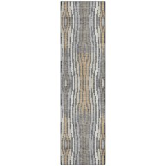 Machine Washable Indoor/Outdoor Chantille ACN2666 Gray 2'3" x 7'6" Runner Rug