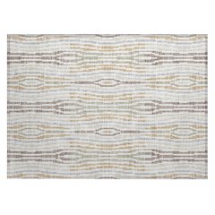 Machine Washable Indoor/Outdoor Chantille ACN2666 Ivory 1'8" x 2'6" Rug