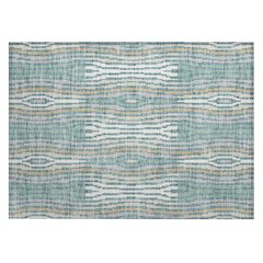 Machine Washable Indoor/Outdoor Chantille ACN2666 Teal 1'8" x 2'6" Rug