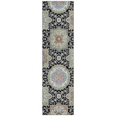 Machine Washable Indoor/Outdoor Chantille ACN2667 Black 2'3" x 7'6" Runner Rug
