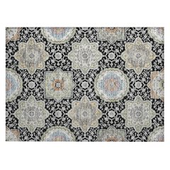 Machine Washable Indoor/Outdoor Chantille ACN2667 Black 1'8" x 2'6" Rug