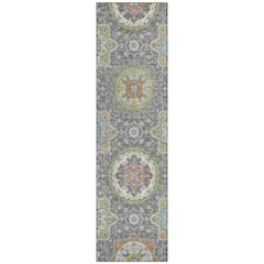 Machine Washable Indoor/Outdoor Chantille ACN2667 Gray 2'3" x 7'6" Runner Rug