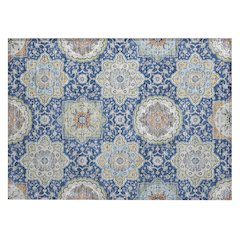 Machine Washable Indoor/Outdoor Chantille ACN2667 Blue 1'8" x 2'6" Rug