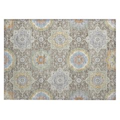 Machine Washable Indoor/Outdoor Chantille ACN2667 Brown 1'8" x 2'6" Rug