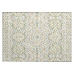 Machine Washable Indoor/Outdoor Chantille ACN2669 Green 1'8" x 2'6" Rug