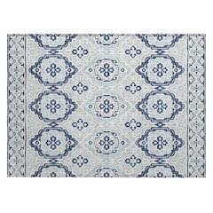 Machine Washable Indoor/Outdoor Chantille ACN2669 Blue 1'8" x 2'6" Rug