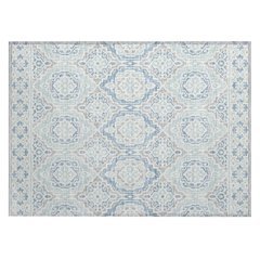 Machine Washable Indoor/Outdoor Chantille ACN2669 Blue 1'8" x 2'6" Rug