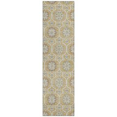 Machine Washable Indoor/Outdoor Chantille ACN2670 Gold 2'3" x 7'6" Runner Rug