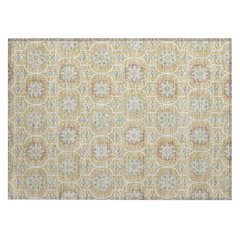 Machine Washable Indoor/Outdoor Chantille ACN2670 Gold 1'8" x 2'6" Rug