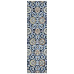 Machine Washable Indoor/Outdoor Chantille ACN2670 Blue 2'3" x 7'6" Runner Rug