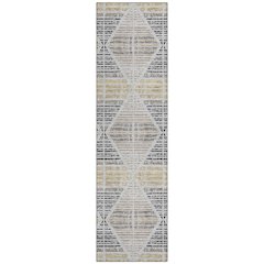 Machine Washable Indoor/Outdoor Chantille ACN2671 Gray 2'3" x 7'6" Runner Rug
