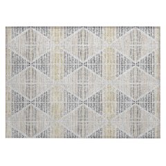 Machine Washable Indoor/Outdoor Chantille ACN2671 Gray 1'8" x 2'6" Rug