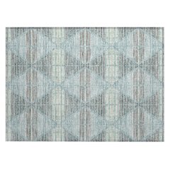Machine Washable Indoor/Outdoor Chantille ACN2671 Teal 1'8" x 2'6" Rug