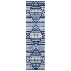 Machine Washable Indoor/Outdoor Chantille ACN2672 Blue 2'3" x 7'6" Runner Rug