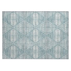 Machine Washable Indoor/Outdoor Chantille ACN2672 Teal 1'8" x 2'6" Rug