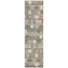 Machine Washable Indoor/Outdoor Chantille ACN2673 Green 2'3" x 7'6" Runner Rug