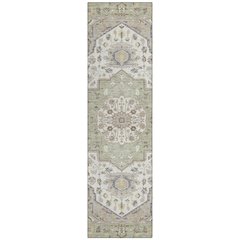 Machine Washable Indoor/Outdoor Chantille ACN2674 Green 2'3" x 7'6" Runner Rug