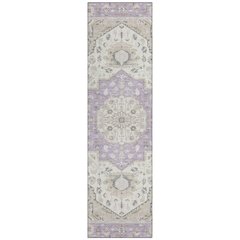 Machine Washable Indoor/Outdoor Chantille ACN2674 Purple 2'3" x 7'6" Runner Rug